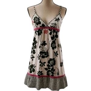 SOLD Roxy Floral Summer Dress, blue and pink, size: Medium